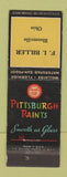 Matchbook Cover - Pittsburgh Paints FI Biller Bloomville OH WEAR