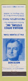 Matchbook Cover - Indiana Office Systems Remington Rand Fort Wayne IN WEAR