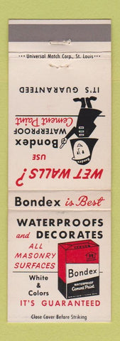 Matchbook Cover - Bondex Waterproof Cement Paint St Louis MO Reardon