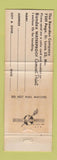 Matchbook Cover - Bondex Waterproof Cement Paint St Louis MO Reardon