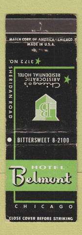 Matchbook Cover - Hotel Belmont Chicago IL WEAR