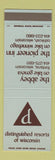 Matchbook Cover - Resorts The Abbey Pioneer Inn Oshkosh Fontana WI