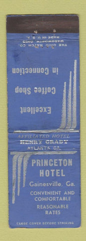Matchbook Cover - Princeton Hotel Gainesville GA WEAR