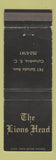 Matchbook Cover - The Lions Head Columbia SC