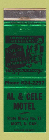Matchbook Cover - Al & Cele Motel Mott ND