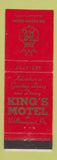 Matchbook Cover - King's Motel Williamsport PA