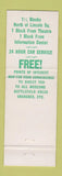 Matchbook Cover - Colonial Motel Gettysburg PA