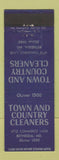 Matchbook Cover - Town and Country Cleaners Bethesda MD