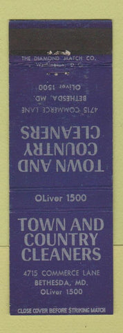 Matchbook Cover - Town and Country Cleaners Bethesda MD
