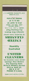 Matchbook Cover - United Cleaners Lansing MI