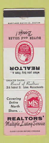 Matchbook Cover - Real Estate Realtor Boston? WEAR