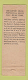 Matchbook Cover - Real Estate Realtor Boston? WEAR