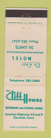 Matchbook Cover - Cliff House De Luxe Motel Decorah IA