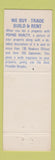 Matchbook Cover - Popko Real Estate Indian Orchard MA