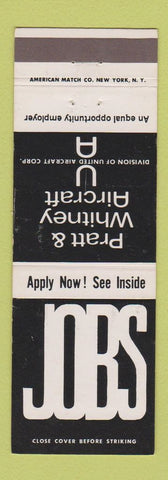 Matchbook Cover - Pratt Whitney Aircraft Jobs WEAR