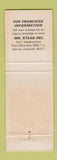 Matchbook Cover - Mr Steak Green Bay WI