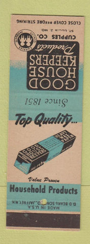Matchbook Cover - Good House Keepers Products Cupples St Louis MO Wax Paper