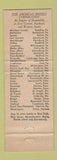 Matchbook Cover - Hotel Wicomico Salisbury MD
