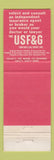 Matchbook Cover - USF&G Insurance Price Macdonald Colorado Springs