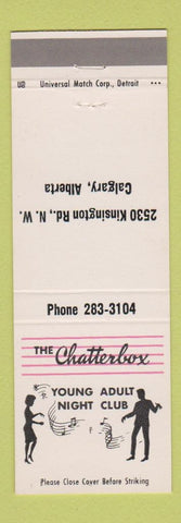 Matchbook Cover - The Chatterbox Young Adult Night Club Calgary AB