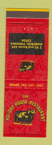 Matchbook Cover - Holiday House Restaurant Dumfries VA