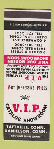 Matchbook Cover - VIP Catalog Showroom Taftville Danielson CT