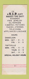 Matchbook Cover - VIP Catalog Showroom Taftville Danielson CT