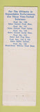 Matchbook Cover - Baker Floating Equipment Shoes Collars Houston TX NYC oil