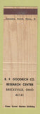 Matchbook Cover - BF Goodrich Research Center Brecksville OH WEAR