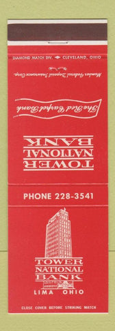 Matchbook Cover - Tower National Bank Lima OH