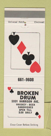 Matchbook Cover - Broken Drum Cincinnati? OH