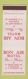 Matchbook Cover - Bon Air Motel Louisville KY Harrods Creek