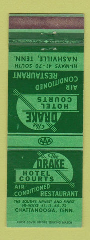 Matchbook Cover - Drake Hotel Courts Chattanooga Nashville TN WEAR
