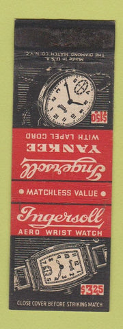 Matchbook Cover - Ingersoll Yankee Watches