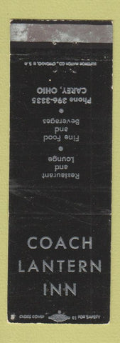 Matchbook Cover - Coach Lantern Inn Carey OH WEAR