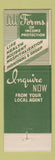 Matchbook Cover - Emmet Brewick Insurance Sioux Falls SD