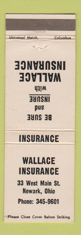 Matchbook Cover - Wallace Insurance Newark OH