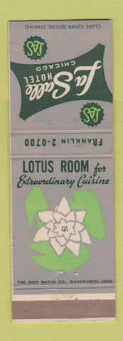 Matchbook Cover - LaSalle Hotel Chicago IL