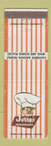 Matchbook Cover - Jerry's Restaurants Fried Chicken WEAR