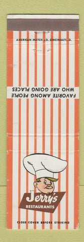 Matchbook Cover - Jerry's Restaurants Fried Chicken WEAR