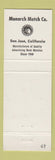 Matchbook Cover - Albee Idea Market Monarch Match San Jose CA