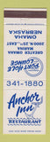 Matchbook Cover - Anchor Inn Restaurant Omaha NE