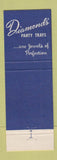 Matchbook Cover - Diamonds' Restaurants Cleveland? OH