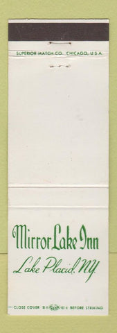 Matchbook Cover - Mirror Lake Inn Lake Placid NY