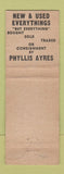Matchbook Cover - Big White Elephant Hollywood CA Store WORN