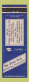 Matchbook Cover - The Town Club Worcester MA
