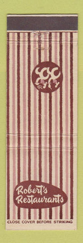 Matchbook Cover - Robert's Restaurants Van Nuys Los Angeles CA