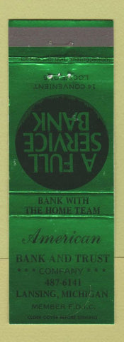 Matchbook Cover - American Bank and Trust Lansing MI