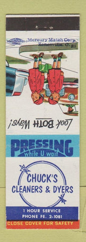 Matchbook Cover - Chuck's Cleaners Dyers