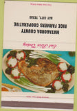 Matchbook Cover - Matagorda County Rice Bay City TX 40 Strike